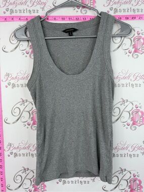 Banana Republic tank top swoop grey gray Ribbed Tank Top
